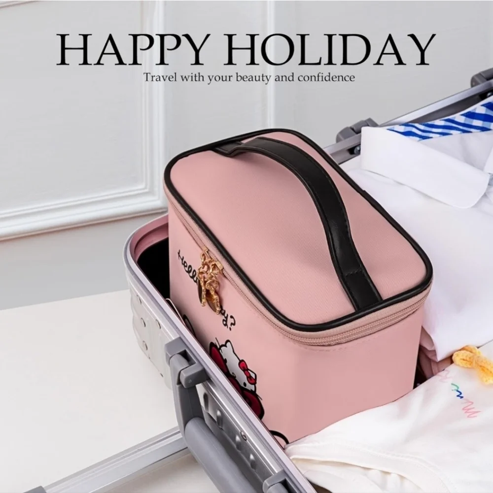 Hello Kitty Cosmetic Bags - Pink, White, Black